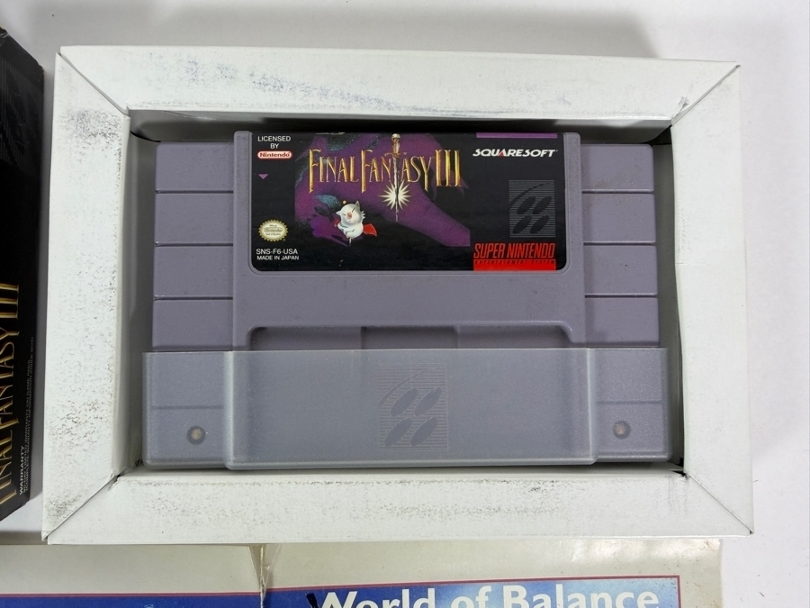 Final Fantasy III Super Nintendo SNES Complete In Box CIB With Map Manual And Inserts Estimate $250 - $350 [Photo 2]