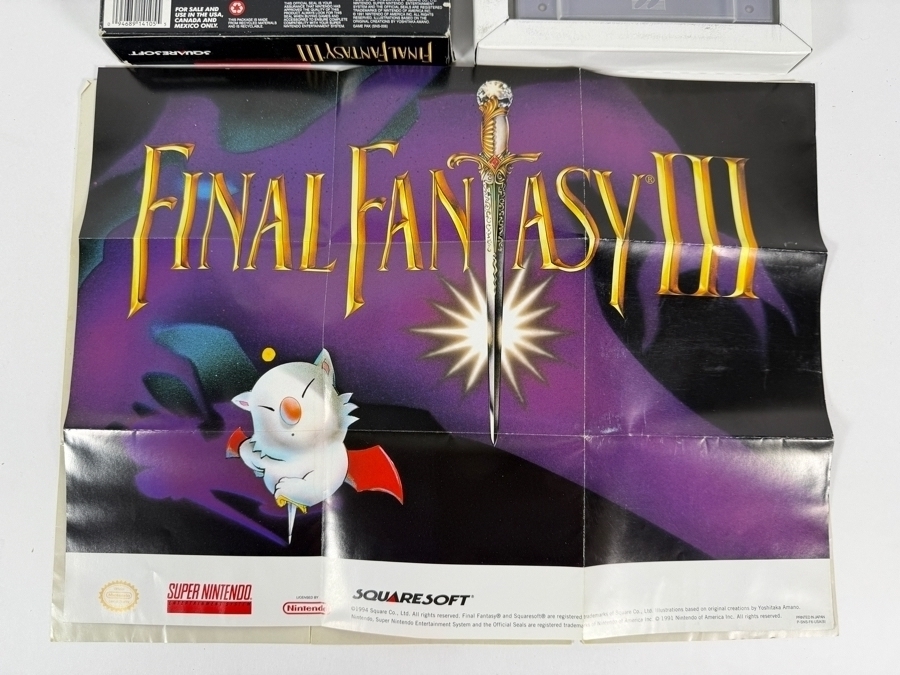 Final Fantasy III Super Nintendo SNES Complete In Box CIB With Map Manual And Inserts Estimate $250 - $350 [Photo 7]