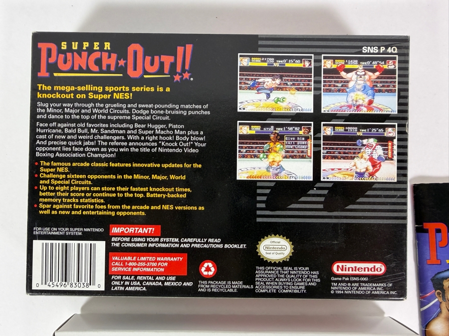 Super Punch-Out!! Super Nintendo SNES Complete In Box CIB With Manual Estimate $130 - $180 [Photo 5]