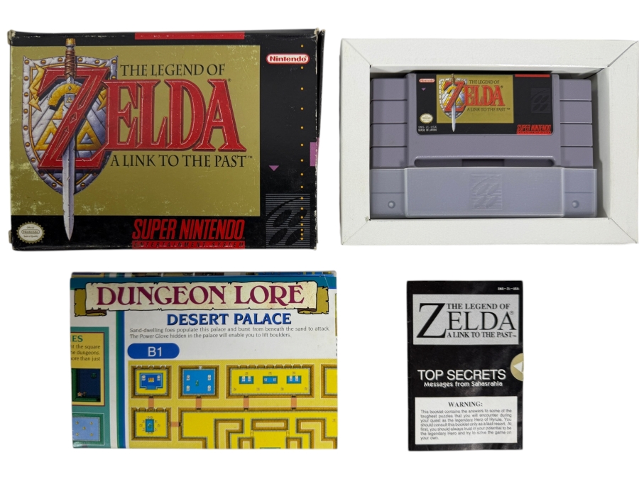 The Legend Of Zelda A Link To The Past Super Nintendo SNES Complete In Box CIB With Maps And Manual Estimate $180 - $260