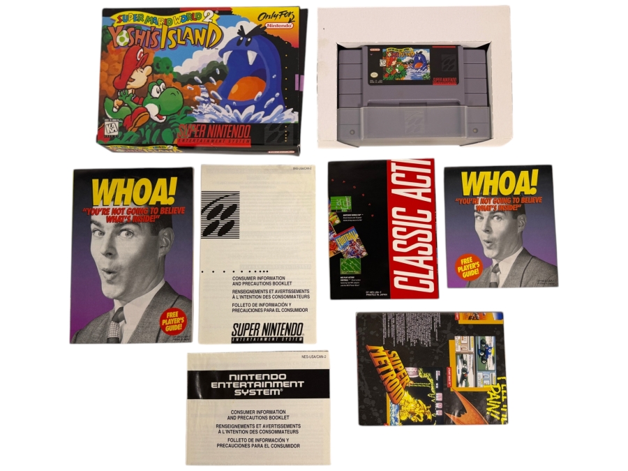 Super Mario World 2 Yoshi's Island Super Nintendo SNES Complete In Box CIB With Manual And Inserts Estimate $140 - $200