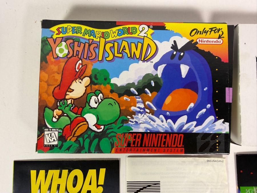 Super Mario World 2 Yoshi's Island Super Nintendo SNES Complete In Box CIB With Manual And Inserts Estimate $140 - $200 [Photo 2]