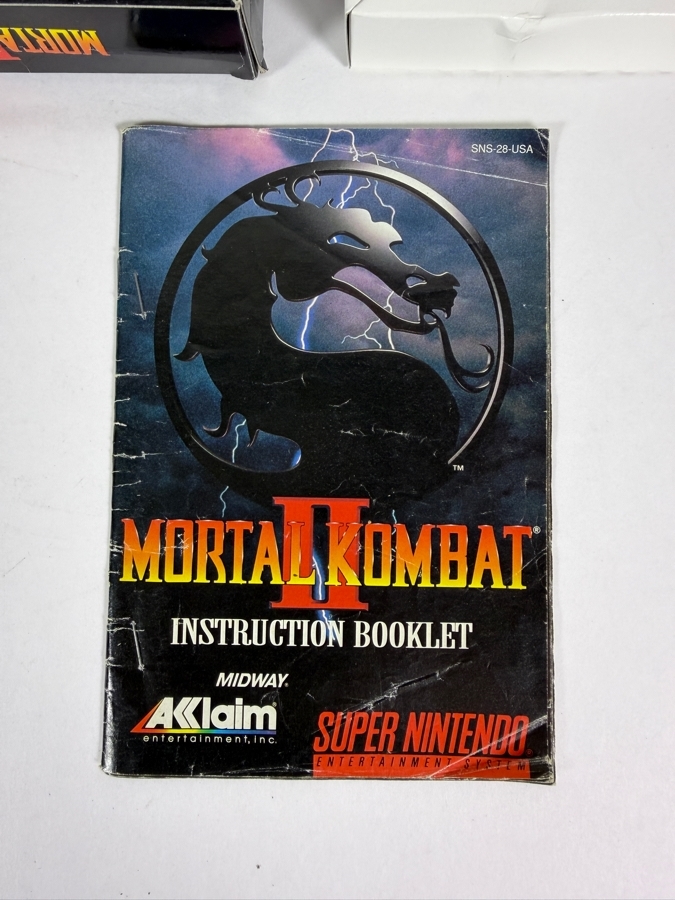 Mortal Kombat II Super Nintendo SNES Complete In Box CIB With Manual Estimate $60 - $85 [Photo 5]
