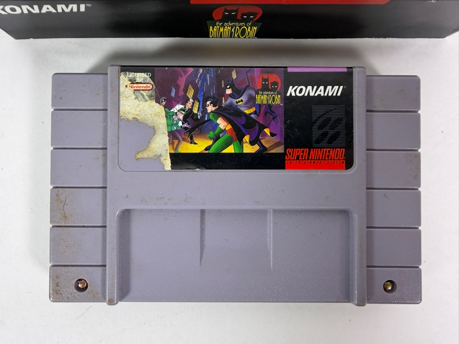 The Adventures Of Batman & Robin Super Nintendo SNES Boxed Game Cartridge Set Estimate $280 - $420 [Photo 3]