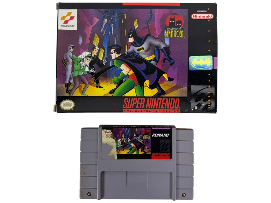 The Adventures Of Batman & Robin Super Nintendo SNES Boxed Game Cartridge Set Estimate $280 - $420