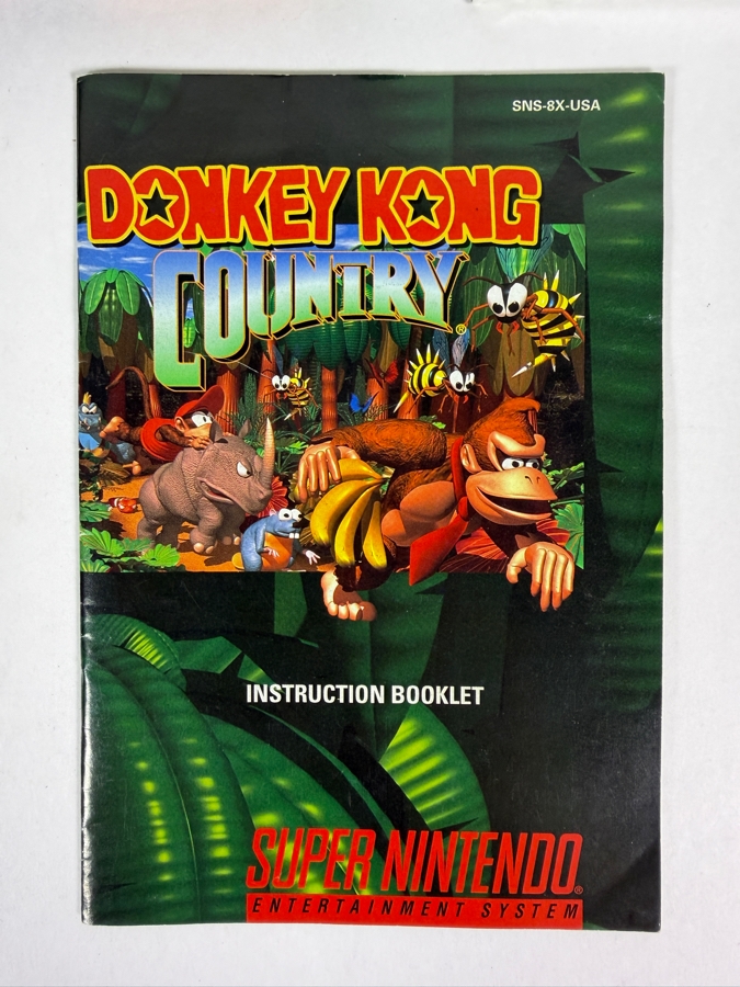 Donkey Kong Country Super Nintendo SNES Complete In Box CIB With Manual Estimate $75 - $110 [Photo 5]