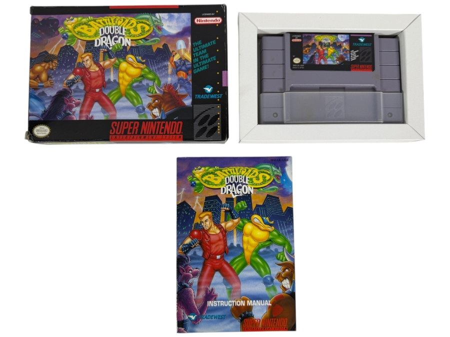 Battletoads & Double Dragon Super Nintendo SNES Complete In Box CIB With Manual Estimate $180 - $260