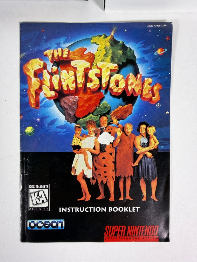 The Flintstones Super Nintendo SNES Complete In Box CIB With Manual And Tray Estimate $65 - $95 [Photo 5]
