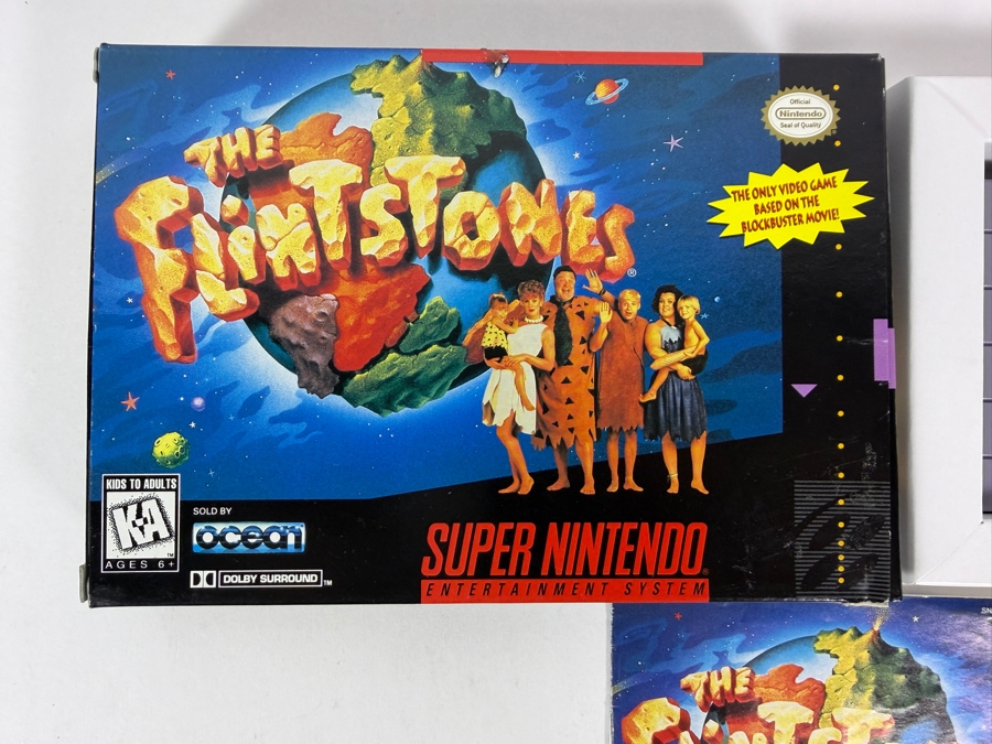 The Flintstones Super Nintendo SNES Complete In Box CIB With Manual And Tray Estimate $65 - $95 [Photo 2]
