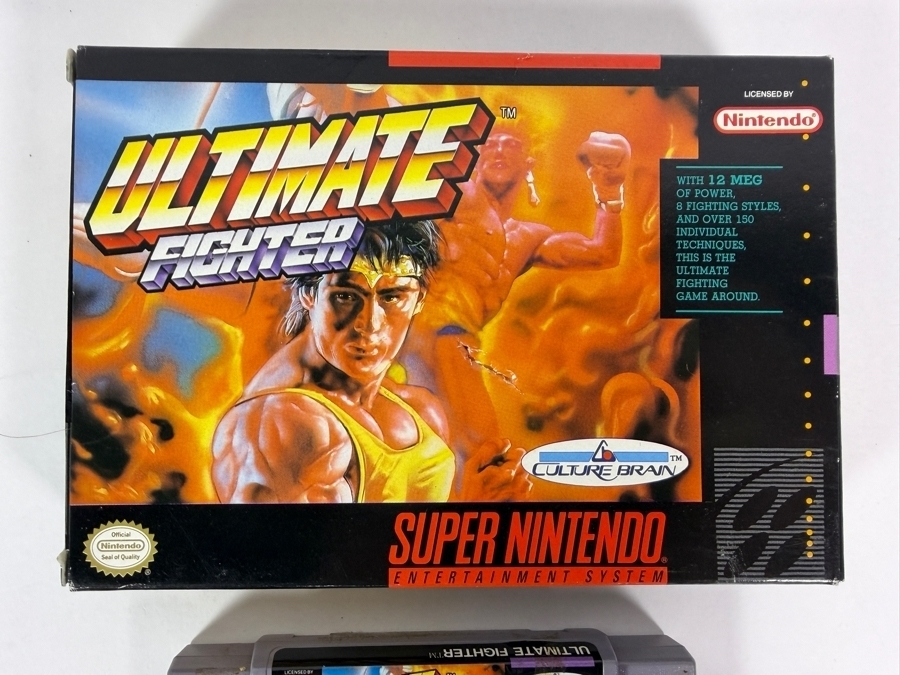 Ultimate Fighter Super Nintendo SNES Boxed Game Cartridge Set Estimate $35 - $55 [Photo 2]