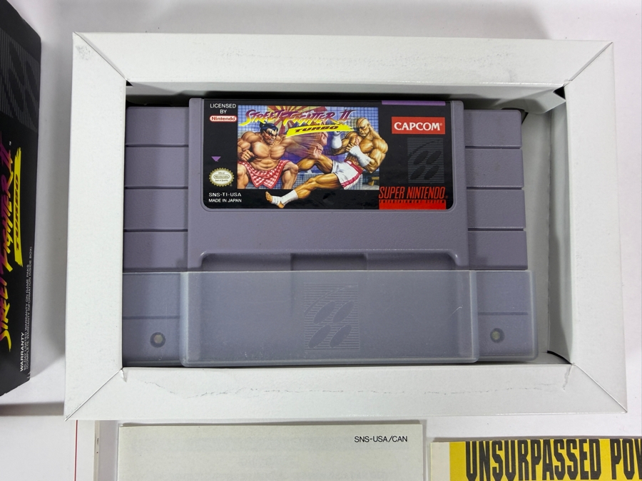 Street Fighter II Turbo Super Nintendo SNES Complete In Box CIB With Manual And Inserts Estimate $80 - $120 [Photo 3]
