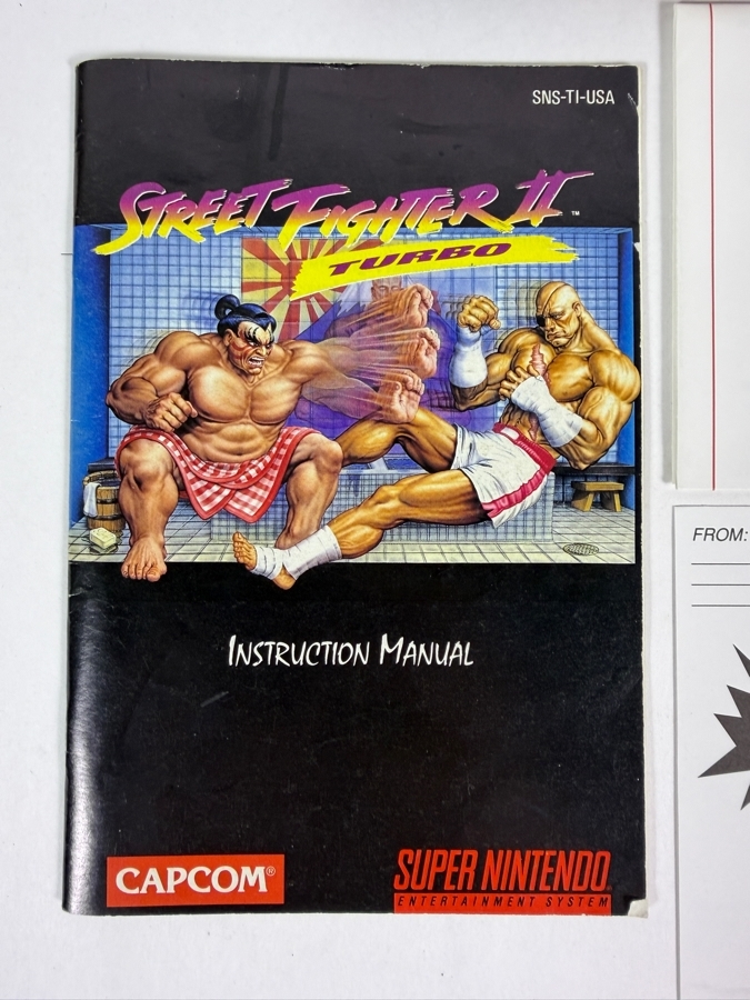 Street Fighter II Turbo Super Nintendo SNES Complete In Box CIB With Manual And Inserts Estimate $80 - $120 [Photo 5]