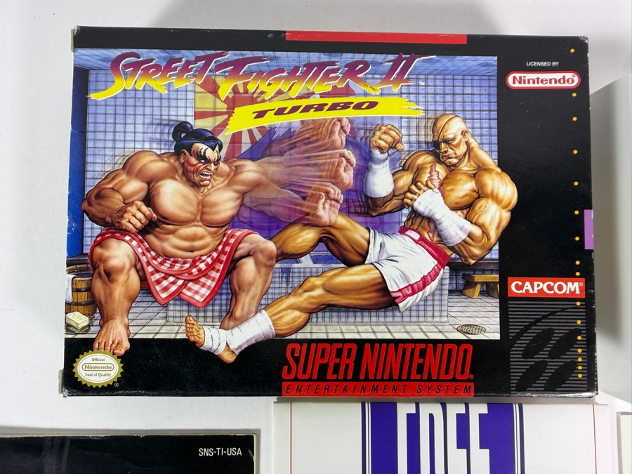 Street Fighter II Turbo Super Nintendo SNES Complete In Box CIB With Manual And Inserts Estimate $80 - $120 [Photo 2]