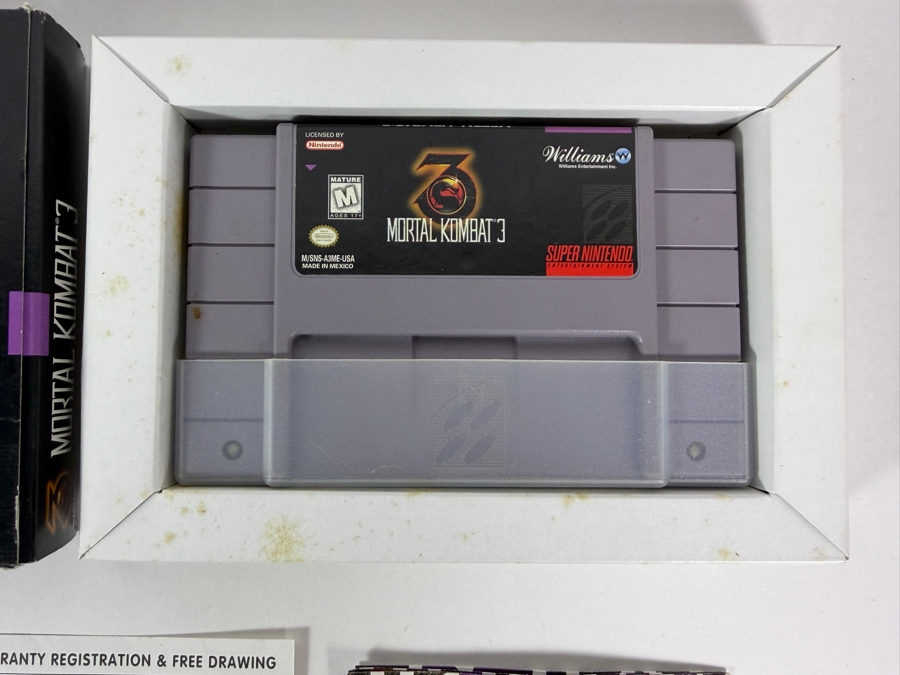 Mortal Kombat 3 Super Nintendo SNES Complete In Box CIB With Manual And Inserts Estimate $70 - $100 [Photo 3]