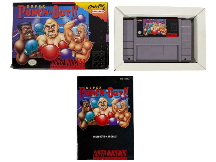 Super Punch-Out!! Super Nintendo SNES Complete In Box CIB With Manual Estimate $130 - $180