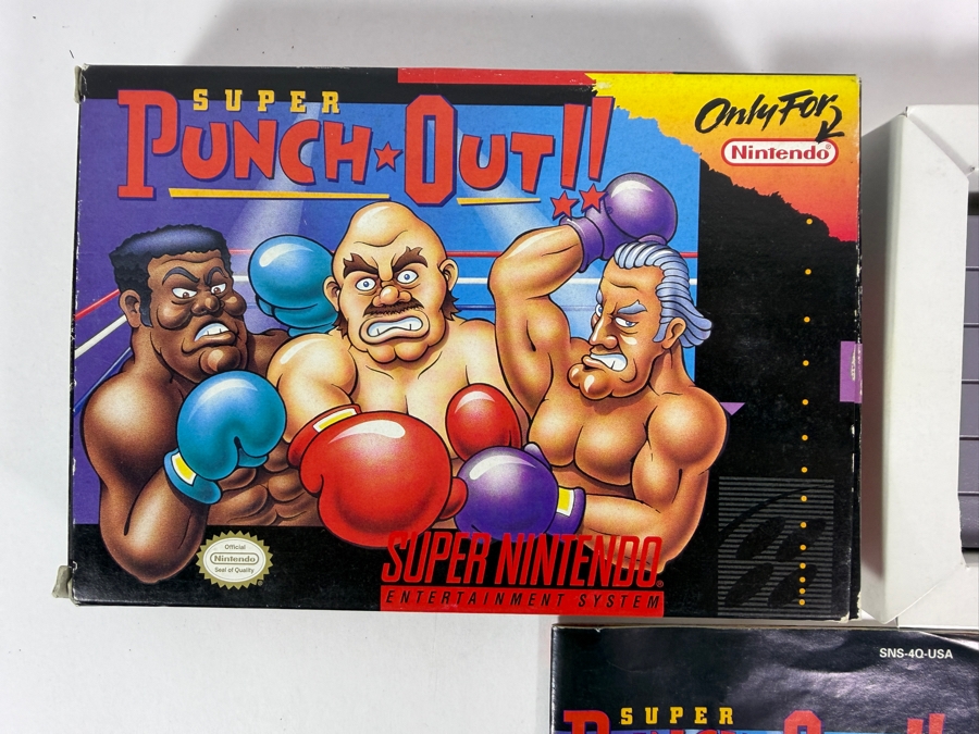 Super Punch-Out!! Super Nintendo SNES Complete In Box CIB With Manual Estimate $130 - $180 [Photo 2]