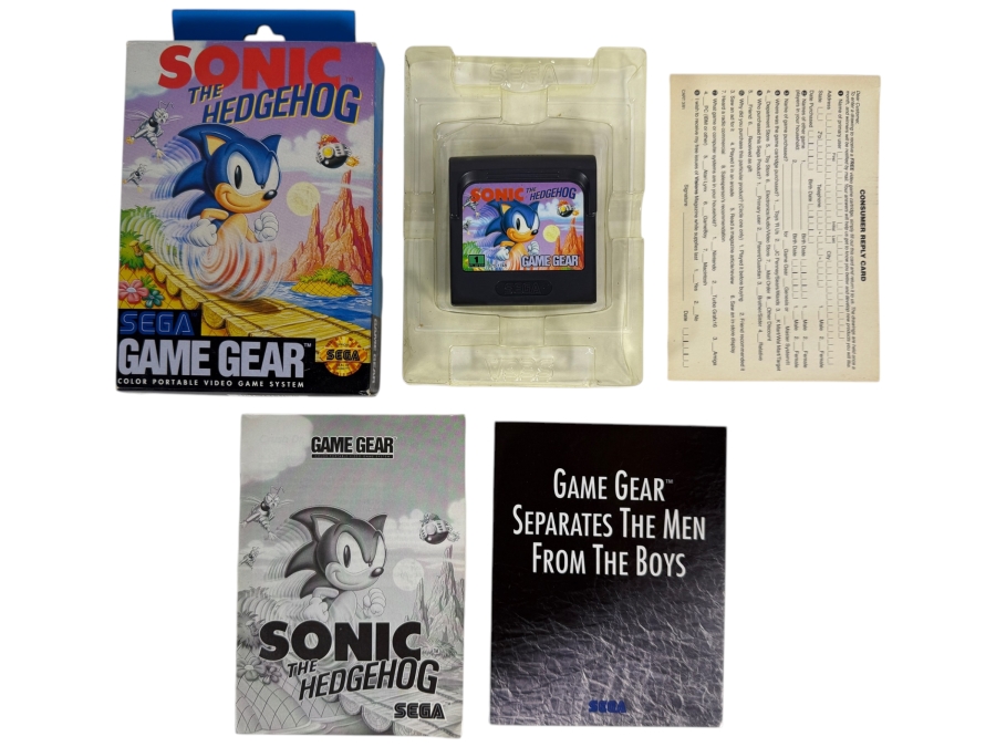 Sonic The Hedgehog Sega Game Gear Complete In Box CIB With Manual And Inserts Estimate $45 - $65