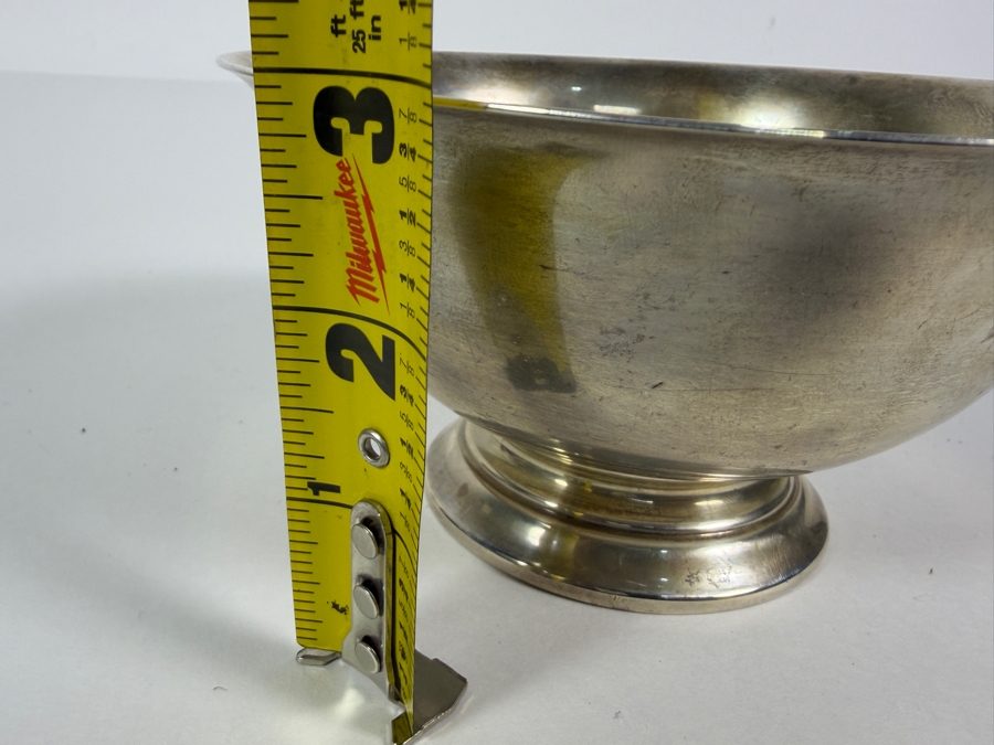 Vintage Solid Sterling Silver Paul Revere Presentation Bowl With Pedestal Base 266.3g 5.5W X 3H Silver Melt Value $431 [Photo 7]