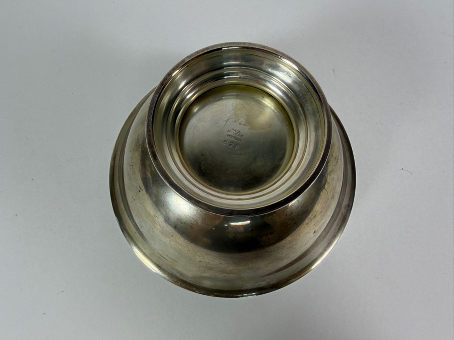 Vintage Solid Sterling Silver Paul Revere Presentation Bowl With Pedestal Base 266.3g 5.5W X 3H Silver Melt Value $431 [Photo 4]