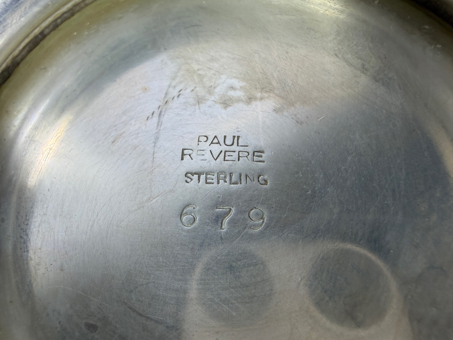 Vintage Solid Sterling Silver Paul Revere Presentation Bowl With Pedestal Base 266.3g 5.5W X 3H Silver Melt Value $431 [Photo 5]