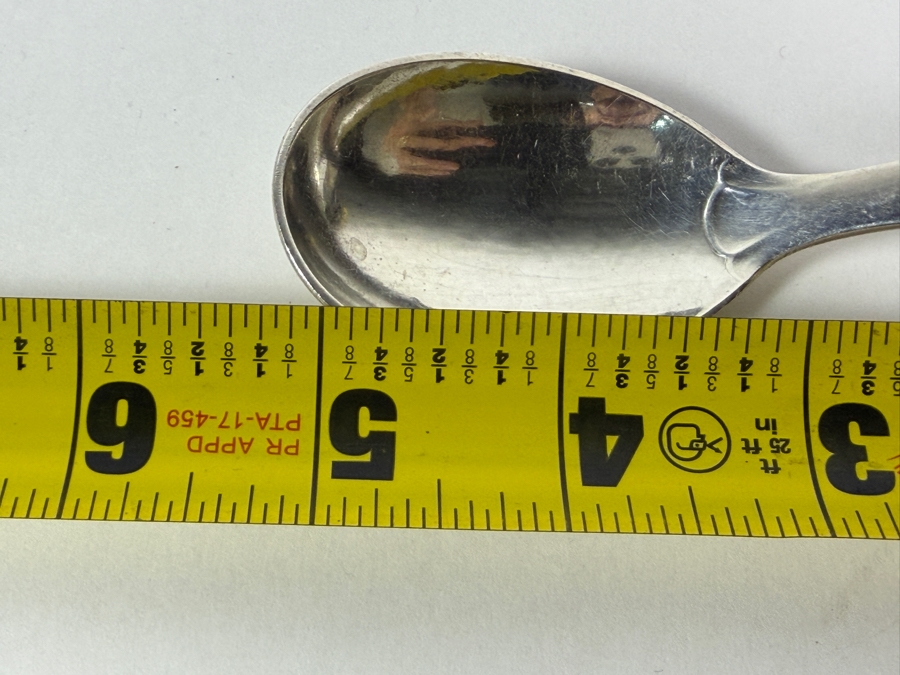 Georg Jensen Sterling Silver Ornamental Sugar Spoon With Scroll Loop Handle Made In Denmark 30g 5.25W Silver Melt Value $49 [Photo 8]