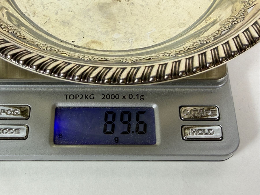 Gorham Sterling Silver Antique Art Nouveau Pierced Leaf And Acorn Bowl With Gadroon Border Dated 1916 89.6g 6W X 1.25H Silver Melt Value $146 [Photo 8]