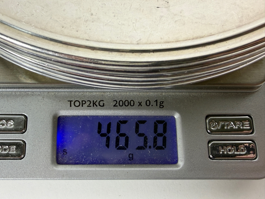 Set Of Seven Solid Sterling Silver Butter Plates 465.8g 6W Silver Melt Value $758 [Photo 7]