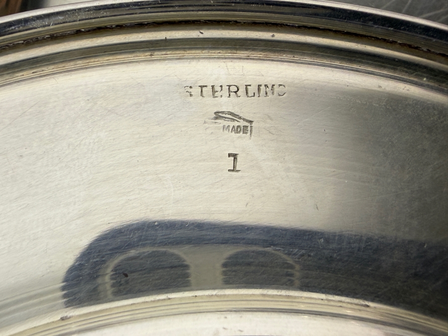 Set Of Seven Solid Sterling Silver Butter Plates 465.8g 6W Silver Melt Value $758 [Photo 5]