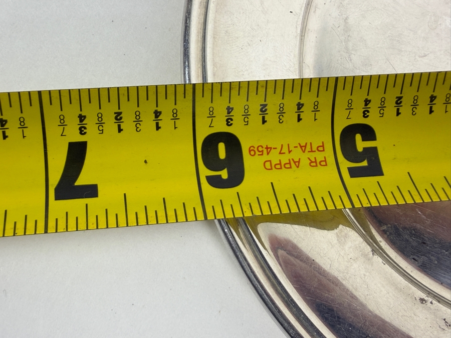 Set Of Seven Solid Sterling Silver Butter Plates 465.8g 6W Silver Melt Value $758 [Photo 6]