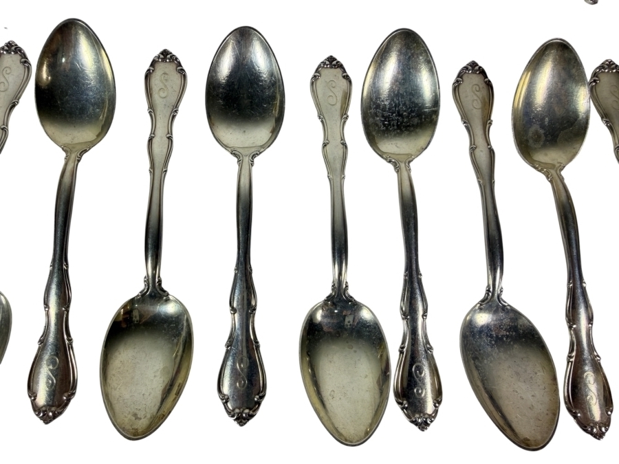 Towle Sterling Silver Flatware Service Fontana Pattern Multi Piece Set 1867.9g of Pure Sterling Silver (Knives Weigh an Additional 766.5g) Silver Melt Value $3,041 Not Including Knives [Photo 2]