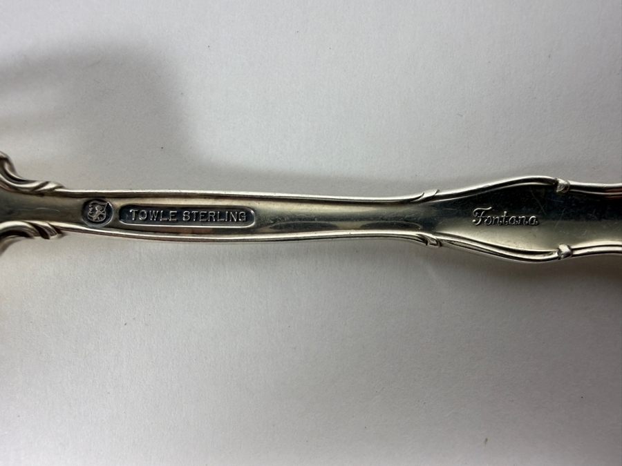 Towle Sterling Silver Flatware Service Fontana Pattern Multi Piece Set 1867.9g of Pure Sterling Silver (Knives Weigh an Additional 766.5g) Silver Melt Value $3,041 Not Including Knives [Photo 7]