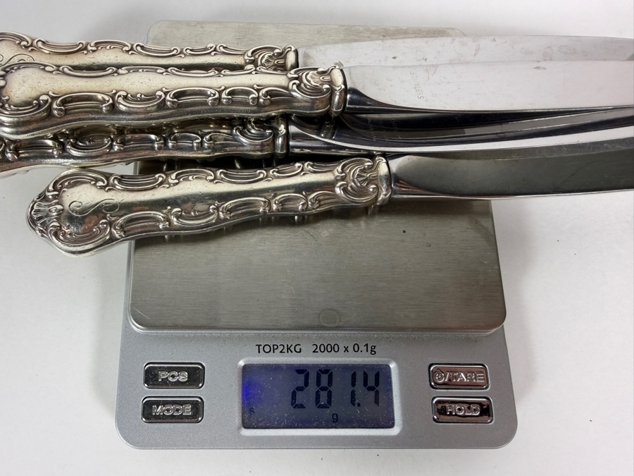 Gorham Sterling Silver Flatware Service 596.5g (Knives Weigh an Additional 281.4g) Silver Melt Value $971 Not Including Knives [Photo 12]