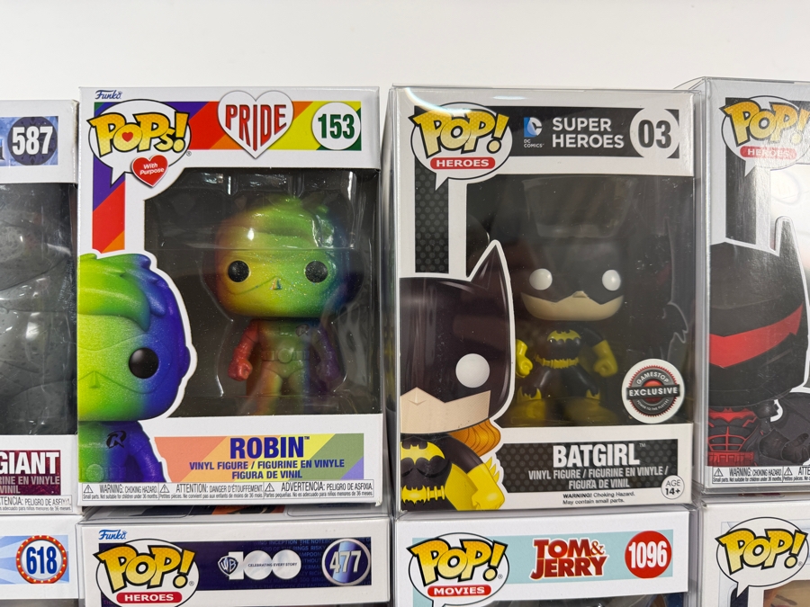 Lot Of 15 Funko Pop! Vinyl Figures In Boxes Including Exclusives: Halo, Frozen II, Batgirl, Deathstroke, Benson NYCC, Wanda Maximoff, Magic Johnson, Scar, More Estimate $175 - $255 [Photo 9]