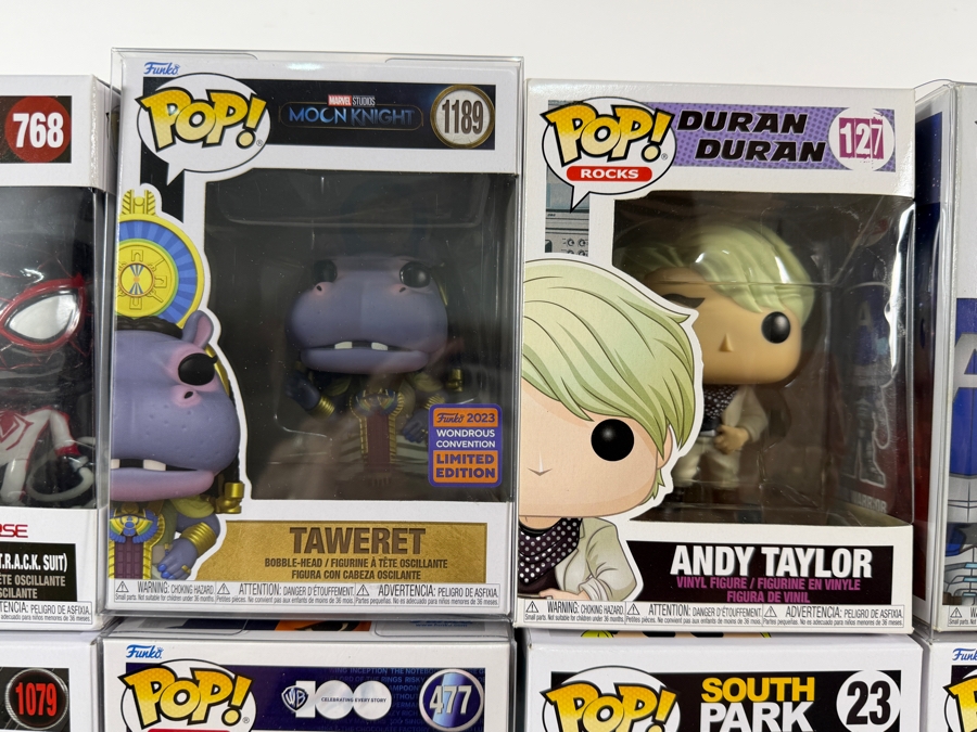 Lot Of 15 Funko Pop! Vinyl Figures In Boxes Including Exclusives: Crusaderette ECCC, Taweret, Civil Warrior, Deathstroke, Bizarro Superman, Miles Morales, Green Goblin, More Estimate $182 - $265 [Photo 9]