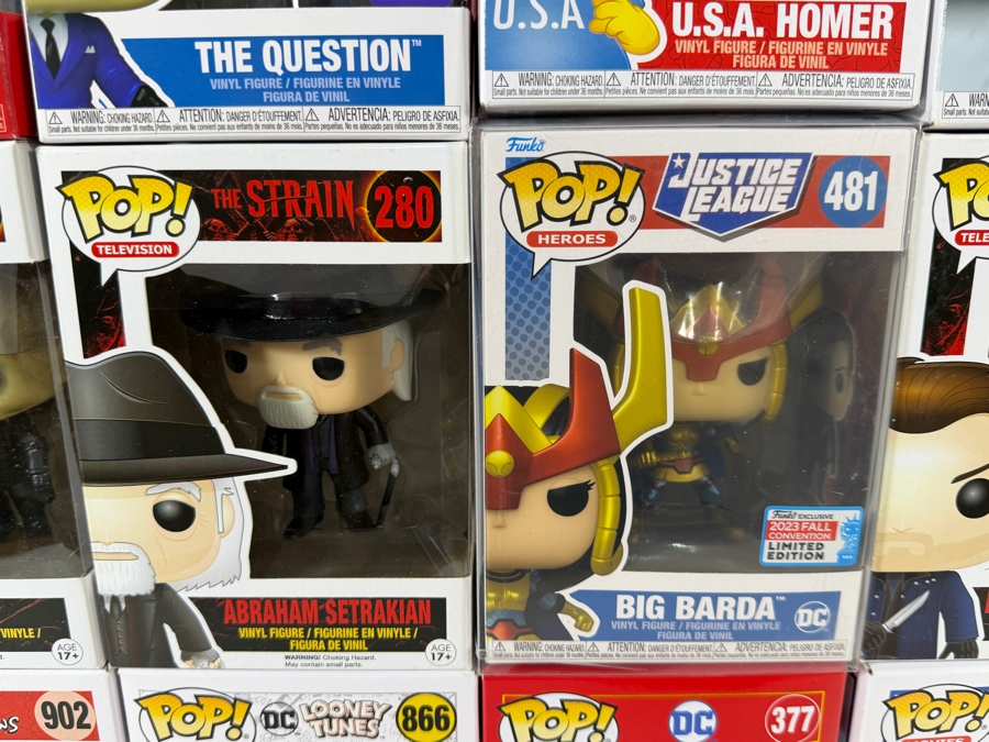 Lot Of 15 Assorted Funko Pop Vinyl Figures Including DC, The Simpsons, Dumb And Dumber, And The Strain Exclusives, In Box. Estimate $172 - $251 [Photo 6]