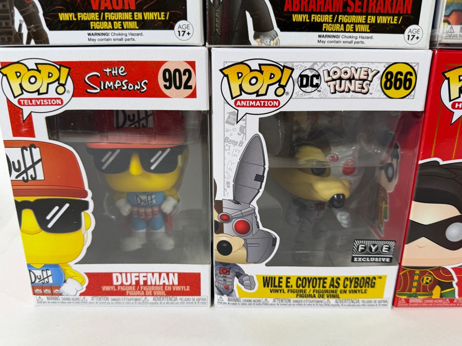 Lot Of 15 Assorted Funko Pop Vinyl Figures Including DC, The Simpsons, Dumb And Dumber, And The Strain Exclusives, In Box. Estimate $172 - $251 [Photo 2]