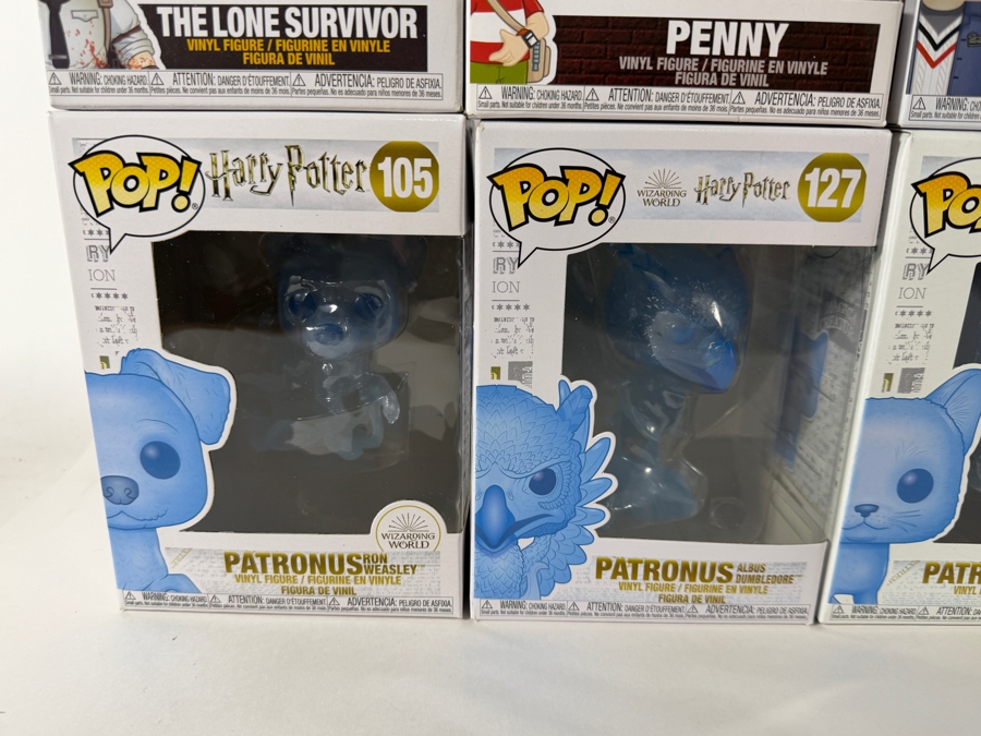 Lot Of 15 Assorted Funko Pop Vinyl Figures Including Harry Potter Patronus, Billy Madison, Inspector Gadget, Back To The Future, And Sports Exclusives, In Box. Estimate $165 - $240 [Photo 2]