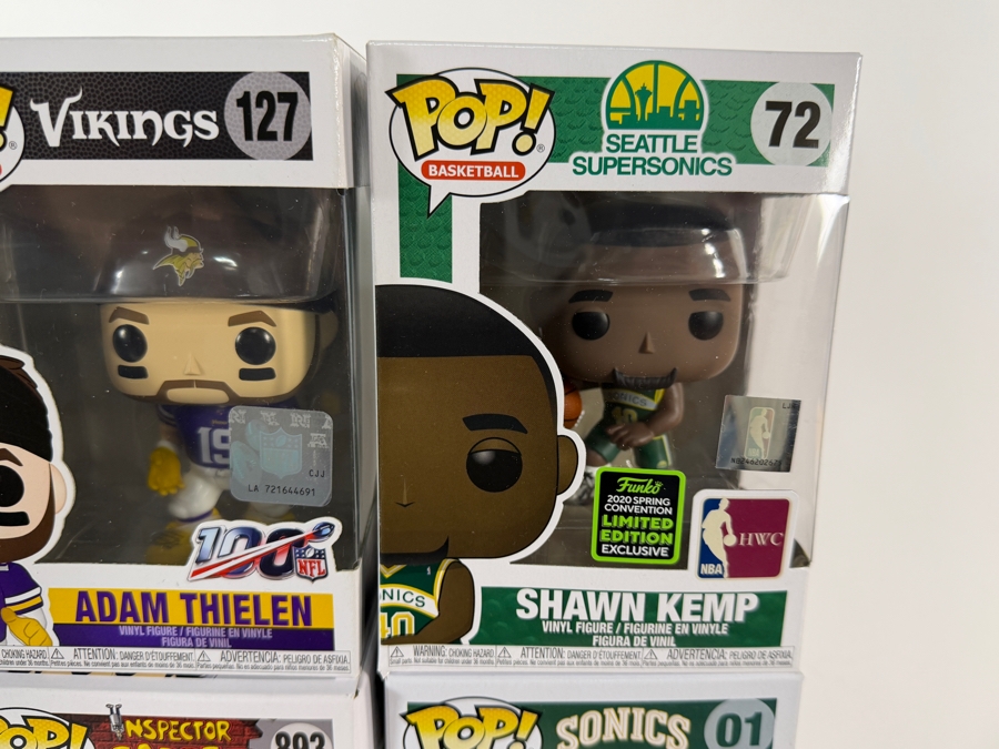 Lot Of 15 Assorted Funko Pop Vinyl Figures Including Harry Potter Patronus, Billy Madison, Inspector Gadget, Back To The Future, And Sports Exclusives, In Box. Estimate $165 - $240 [Photo 10]