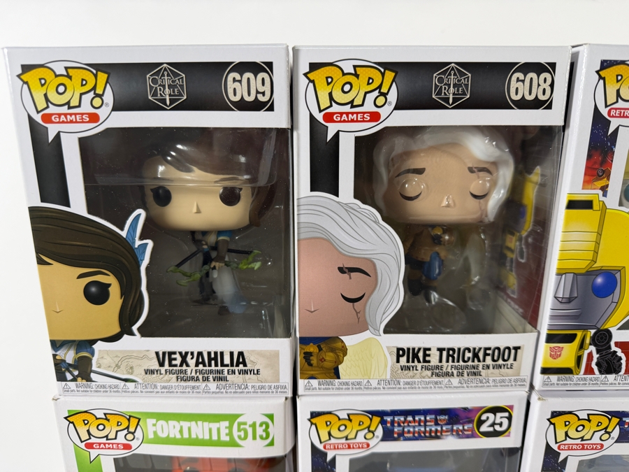 Lot Of 15 Assorted Funko Pop Vinyl Figures Including Transformers, Critical Role, Arsenal Football, Fortnite, And Marvel Exclusives, In Box. Estimate $170 - $245 [Photo 8]