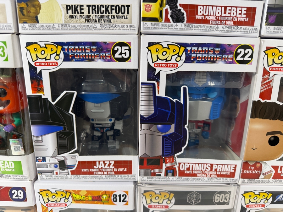 Lot Of 15 Assorted Funko Pop Vinyl Figures Including Transformers, Critical Role, Arsenal Football, Fortnite, And Marvel Exclusives, In Box. Estimate $170 - $245 [Photo 6]