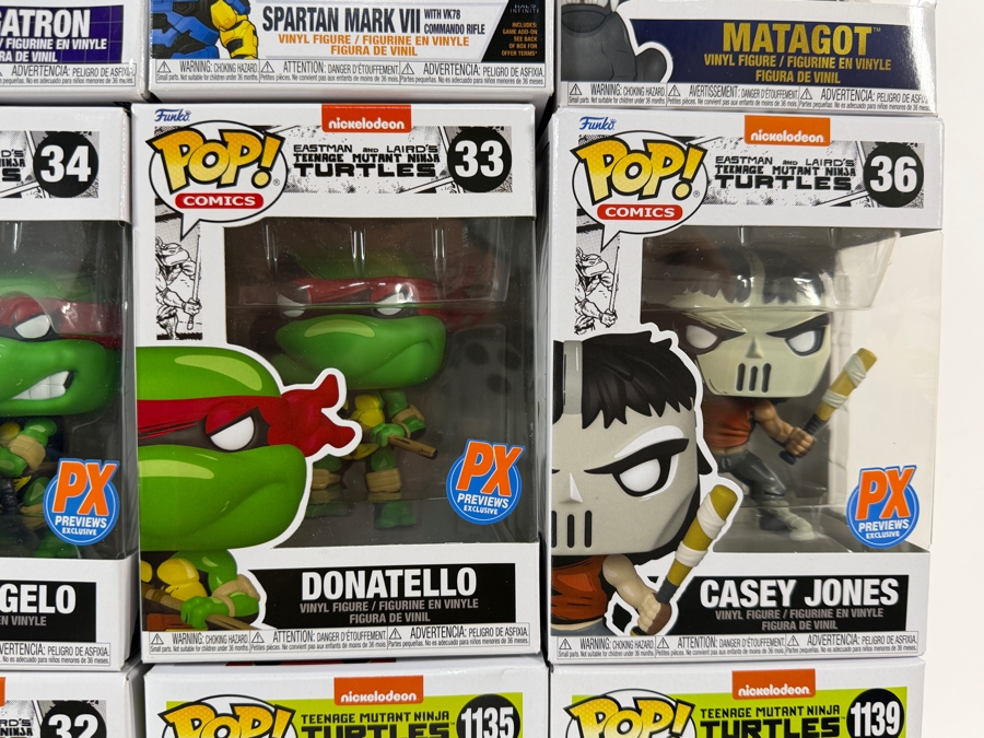Lot Of 15 Assorted Funko Pop Vinyl Figures Including Teenage Mutant Ninja Turtles, Megatron, Halo, Rick And Morty, And Jingle All The Way, In Box. Estimate $185 - $265 [Photo 5]