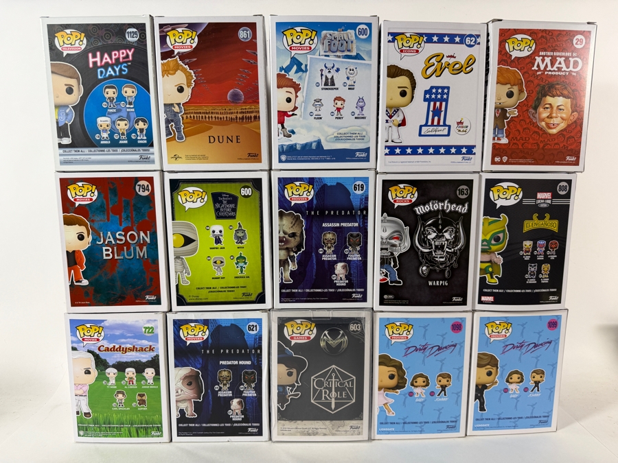 Lot Of 15 Assorted Funko Pop Vinyl Figures Including MAD, Lucha Libre, The Predator, Dune, And Dirty Dancing Exclusives, In Box. Estimate $180 - $260 [Photo 11]