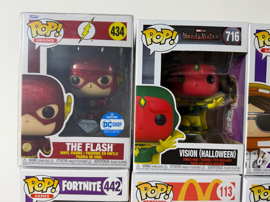 Lot Of 15 Assorted Funko Pop Vinyl Figures Including McDonald's Ad Icons, Fortnite, Marvel, And Bob's Big Boy, In Box. Estimate $190 - $275 [Photo 8]