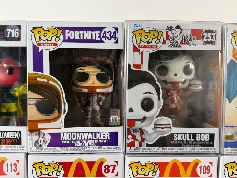 Lot Of 15 Assorted Funko Pop Vinyl Figures Including McDonald's Ad Icons, Fortnite, Marvel, And Bob's Big Boy, In Box. Estimate $190 - $275 [Photo 9]