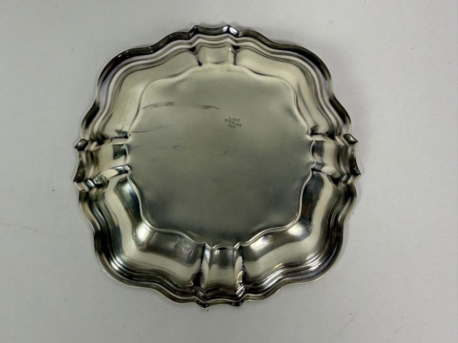 Vintage Lunt Sterling Silver Fluted Serving Bowl, Pattern 210 90.0g Silver Melt Value $147 [Photo 5]