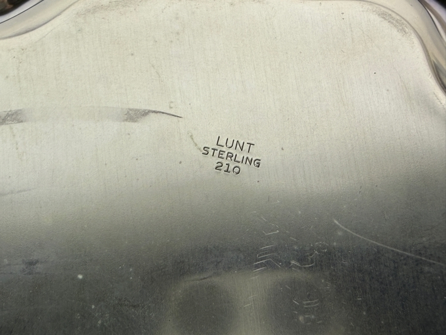 Vintage Lunt Sterling Silver Fluted Serving Bowl, Pattern 210 90.0g Silver Melt Value $147 [Photo 6]