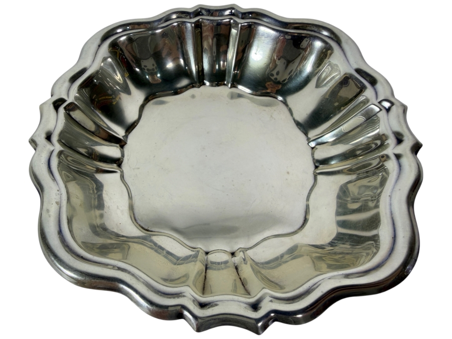 Vintage Lunt Sterling Silver Fluted Serving Bowl, Pattern 210 90.0g Silver Melt Value $147