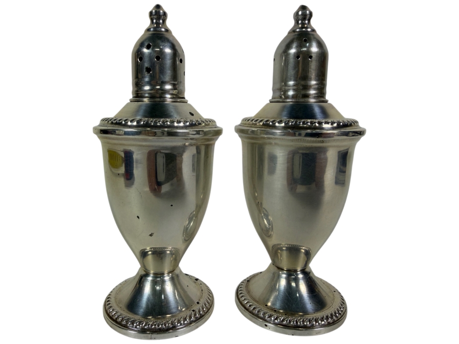 Duchin Weighted Sterling Salt and Pepper Shakers 4.5'H