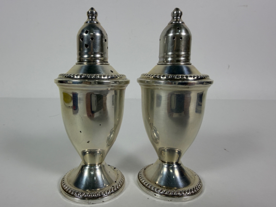 Duchin Weighted Sterling Salt and Pepper Shakers 4.5'H [Photo 2]