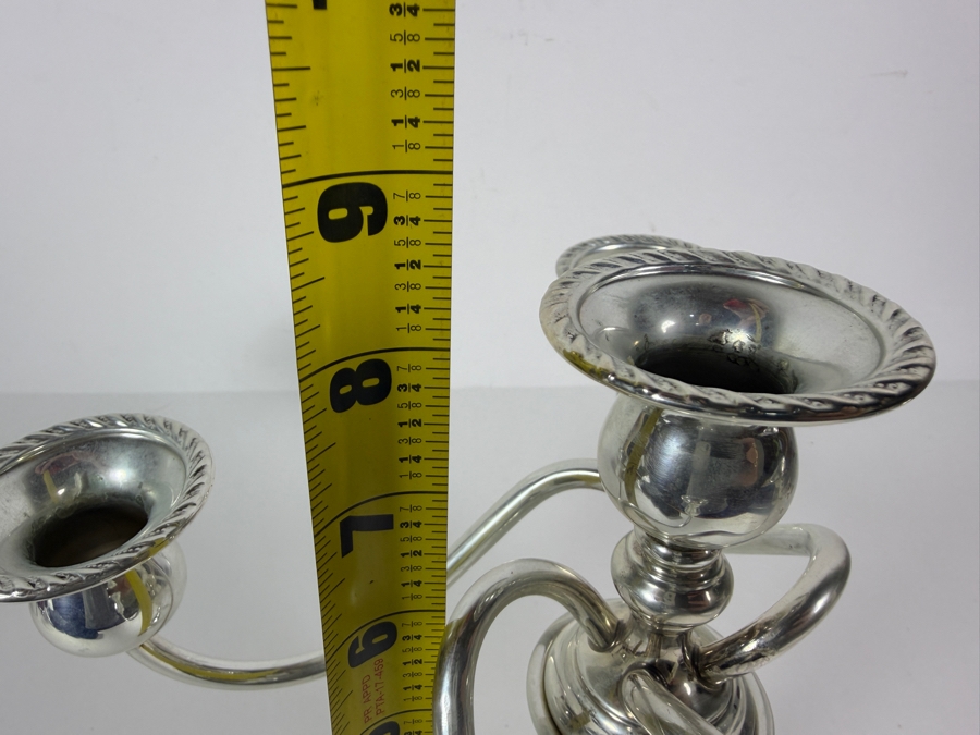 Vintage Preisner Sterling Silver Weighted 5-Light Candelabra, Pattern 724 11'W X 8'H [Photo 8]